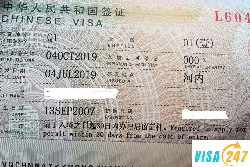 Các thông tin về thủ tục, hồ sơ xin Visa Trung Quốc